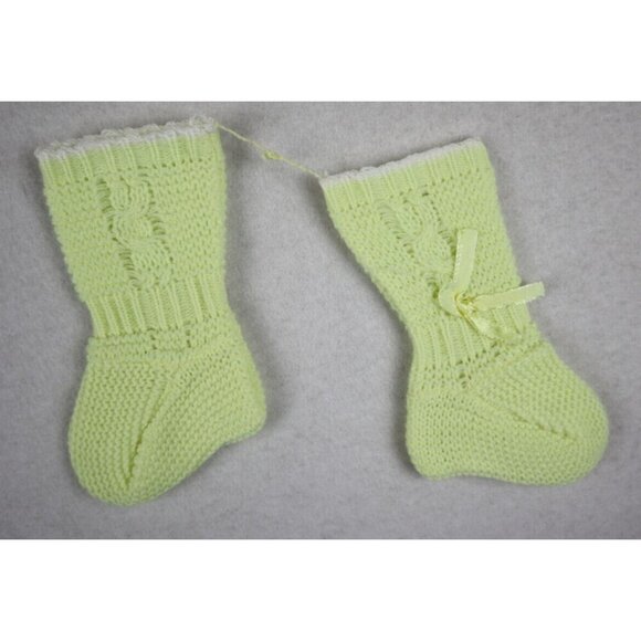 INFANT GIRLS YELLOW CARDIGAN SWEATER  BONNET SOCKS SET - CRADLEKNIT - Picture 8 of 9